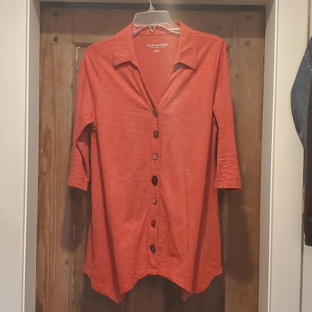 Soft Surroundings Danielle Button Front Tunic - image 1